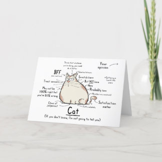 Cat Wordy Art Greeting Card