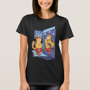 Cat Working Out Getting In Shape Buff Muscles Cool T-Shirt