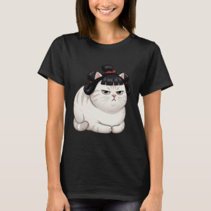 Cat Workout Chubby Fitness Funny Lazy Cute Grumpy T-Shirt