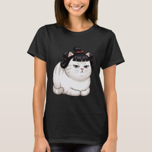 Cat Workout Chubby Fitness Funny Lazy Cute Grumpy T-Shirt