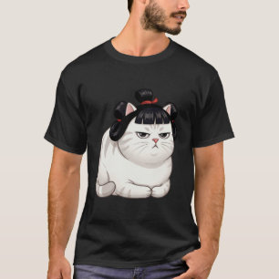 Cat Workout Chubby Fitness Funny Lazy Cute Grumpy T-Shirt
