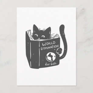 Cat world domination for cats - Choose back colour Postcard