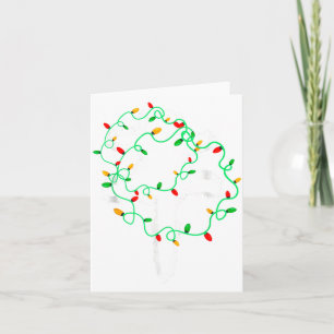 Cat Wrapped In Christmas Lights Meowy Cats Women M Card