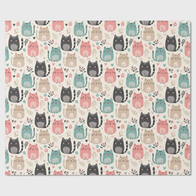 Cat Wrapping paper (Flat)