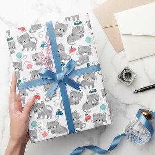 Cat Wrapping Paper, Kitty Gift Wrap, Feline Paper