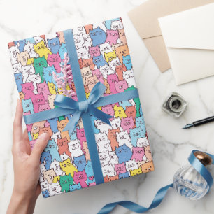 Cat Wrapping Paper, Kitty Gift Wrap, Feline Paper