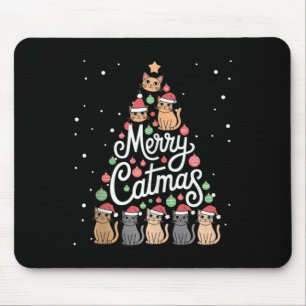 Cat Xmas Tree Cats Christmas Tree Marry Catmas Tan Mouse Mat
