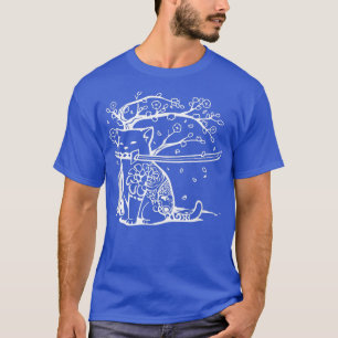 Cat Yakuza Neko Samurai Cat tattoo Cat Japan Cherr T-Shirt