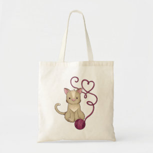 cat yarn club tote bag