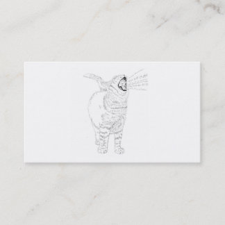cat yawn Business Card