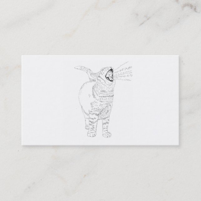 cat yawn Business Card (Front)