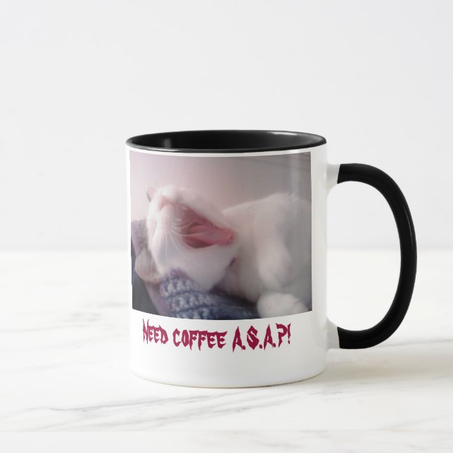 Cat Yawning Mug (Right)