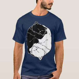 Cat yin and yang cats gifts sleep  T-Shirt