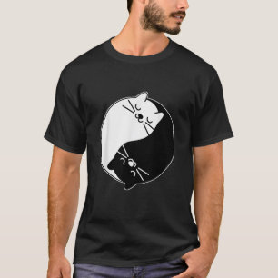 Cat Yin Yang Funny Cute Peace Cat T Shirt Be Kind