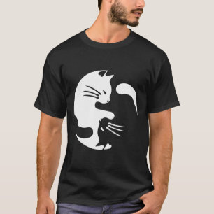 Cat Yin Yang Peace Loving Interconnected Gift Idea T-Shirt