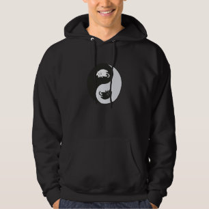 Cat Yin Yang Vibes Feline Yoga Chi Gong Ying Hoodie