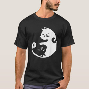 Cat Yin Yang Yoga  Cat Kitten Lover Gift  T-Shirt