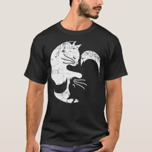 Cat Yin Yang Yoga Spirituality Meditation Balance T-Shirt