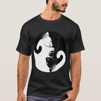 Cat Ying Yang Cat lover Women Men Kids Gift T-Shirt