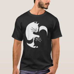 Cat Ying Yang Spiritual Meditation Yoga Christmas  T-Shirt