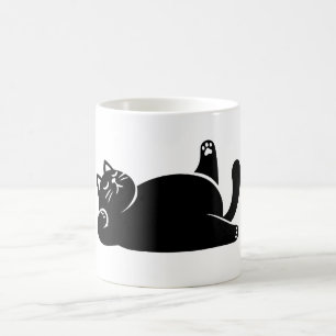 *Cat Yoga #11 Digital Art Coffee Mug