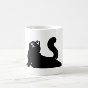 *Cat Yoga #17 Digital Art Coffee Mug