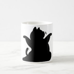 *Cat Yoga #8 Digital Art Coffee Mug