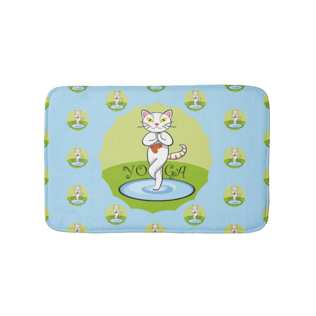Cat Yoga Bath Mat (Front)