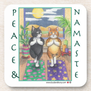 Cat Yoga Coasters (Bud & Tony)
