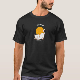Cat Yoga Downward Dog Kitty Humour Kitten Workout T-Shirt
