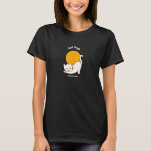 Cat Yoga Downward Dog Kitty Humour Kitten Workout T-Shirt