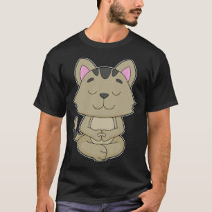 Cat Yoga Fitness Meditation T-Shirt