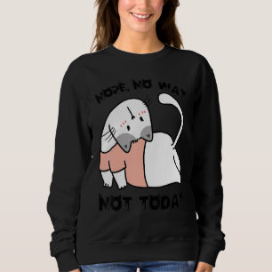 Cat Yoga Kitten Nope No Way Cats Not Today Cat Mom Sweatshirt
