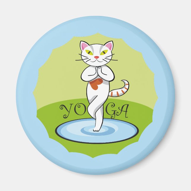 Cat Yoga Magnet (Front)