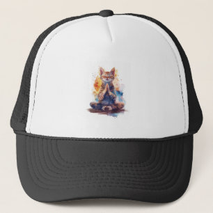 Cat Yoga Master Trucker Hat