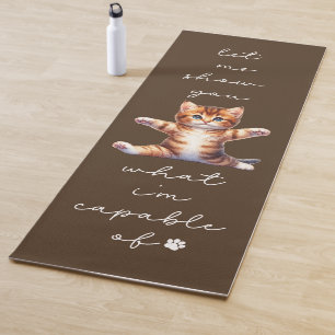 Cat Yoga Mat, Funny Cat Gym Mat, Cat Lover Gift Mat