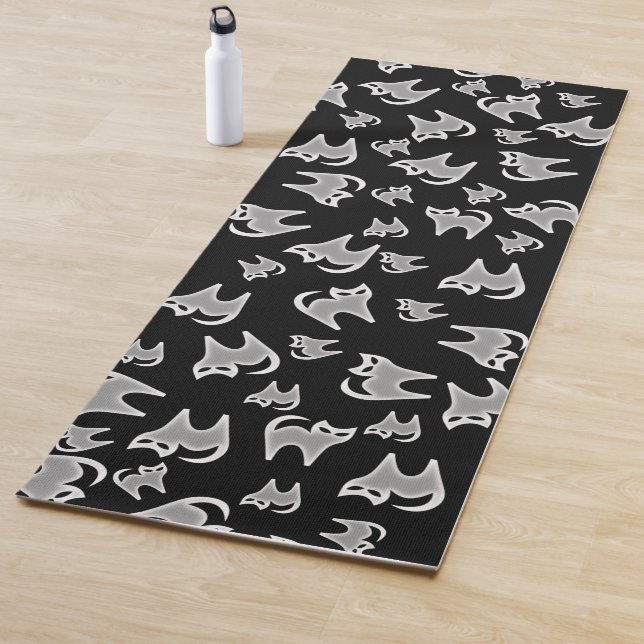 Cat Yoga Mats - black and white (In Situ)