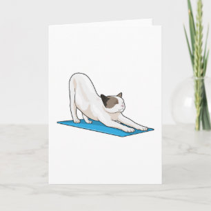 Cat Yoga Meditation Fitness Card