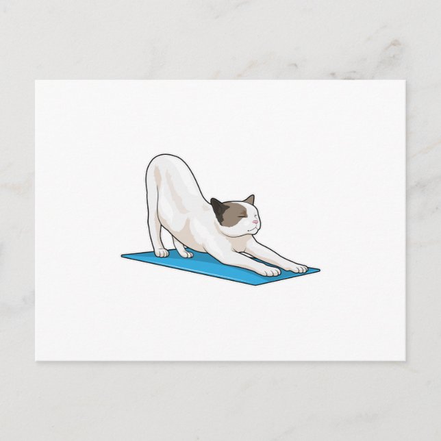 Cat Yoga Meditation Fitness Postcard (Front)