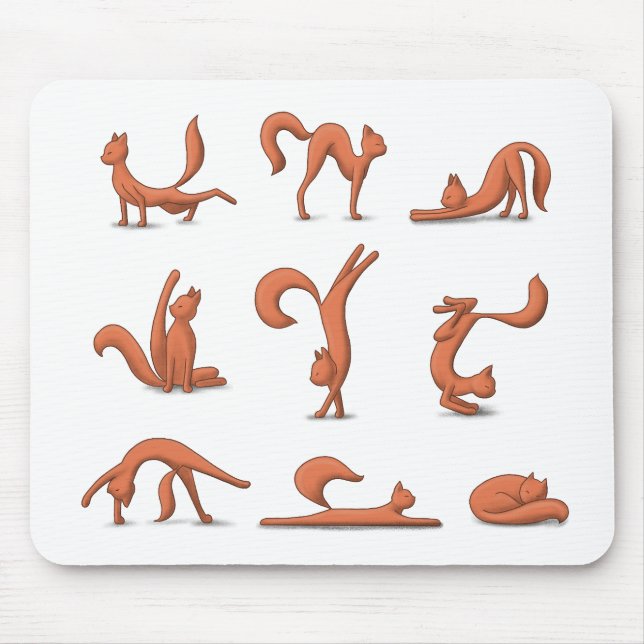 Cat Yoga Mouse Mat (Front)