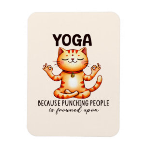 Cat Yoga Pose - Funny Yoga Magnet
