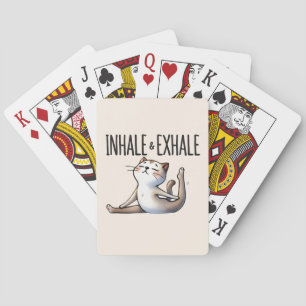Cat Yoga Pose - Inhale & Exhale Playing Cards