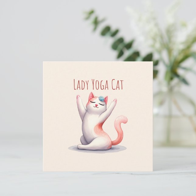 Cat Yoga Pose - Lady Yoga Cat (Standing Front)