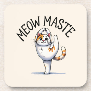 Cat Yoga Pose - Meow Maste Coaster