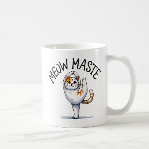 Cat Yoga Pose - Meow Maste Coffee Mug