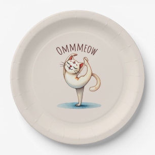 Cat Yoga Pose - Meow Paper Plate