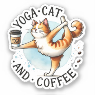 Cat Yoga Pose - Yoga Cat and Coffee
