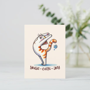 Cat Yoga Pose - Yoga - Cats - Joy Postcard