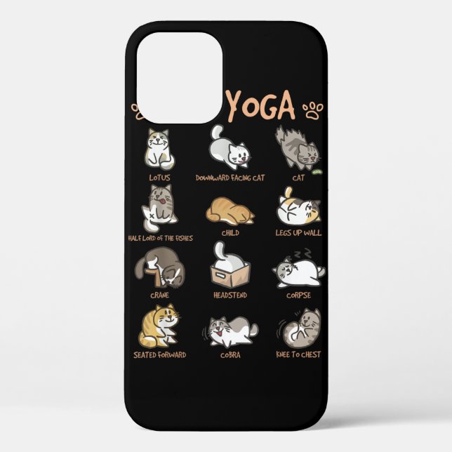 Cat Yoga Poses Cats Practicing Mindfulness Meditat Case-Mate iPhone Case (Back)