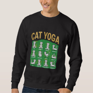 Cat Yoga Poses Cats Practicing Mindfulness Meditat Sweatshirt